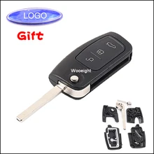 Wooeight ключ 3 кнопки авто Замена Флип складной пульт дистанционного ключа чехол Fob для Ford Mondeo Fiesta C-Max S-Max Kuga Galaxy
