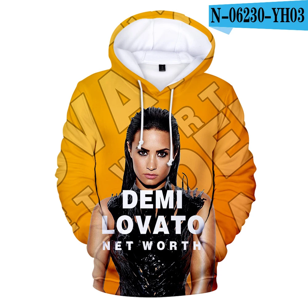 Армейский зеленый Горячая Demi Lovato толстовки с 3D принтом толстовки брелок для ключей в стиле ретро одежда с длинными рукавами с капюшоном плюс размер для женщин - Цвет: Армейский зеленый