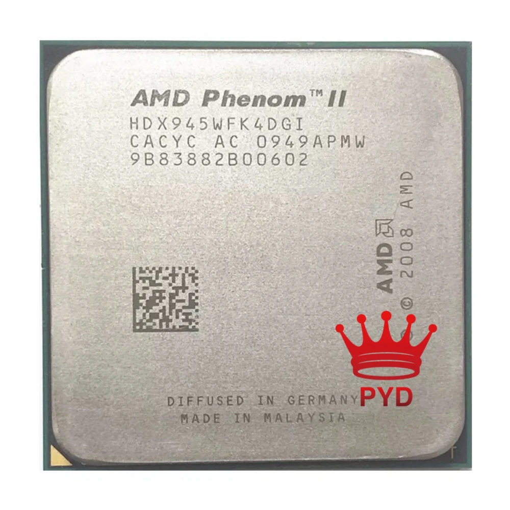 cpu chip AMD Phenom II X4 945 Quad-Core CPU Processor Socket AM3 938pin 95W 3.0GHz HDX945WFK4DGM /HDX945WFK4DGI cpu chip