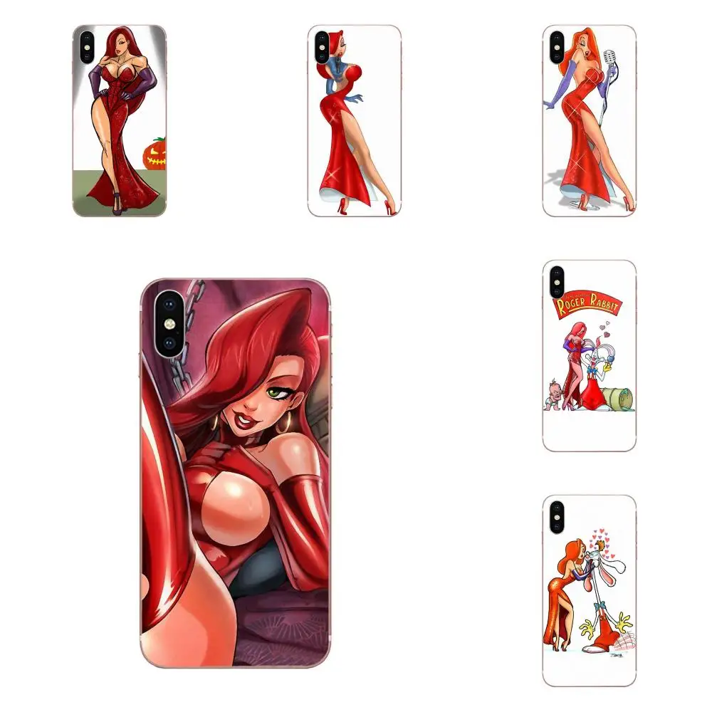 Тпу шаблон розовая Джессика Рэббит тема для Xiao mi 3 4 4C 4i 5 5s 5X6 6X8 SE Pro Lite A1 Max x 2 Note