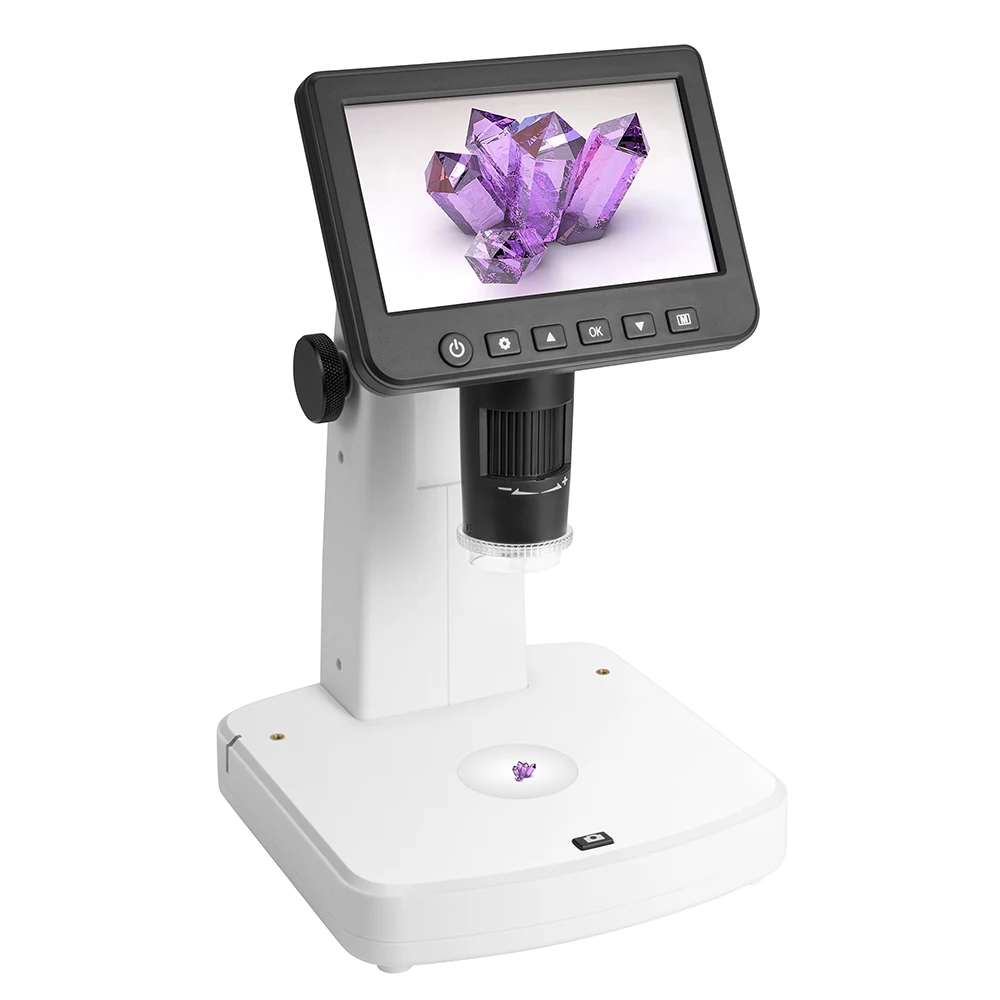 KKMOON Профессиональный портативный lcd цифровой микроскоп 110-240V 1200x1080 P полный HDTV электронный микроскоп с поляризатором