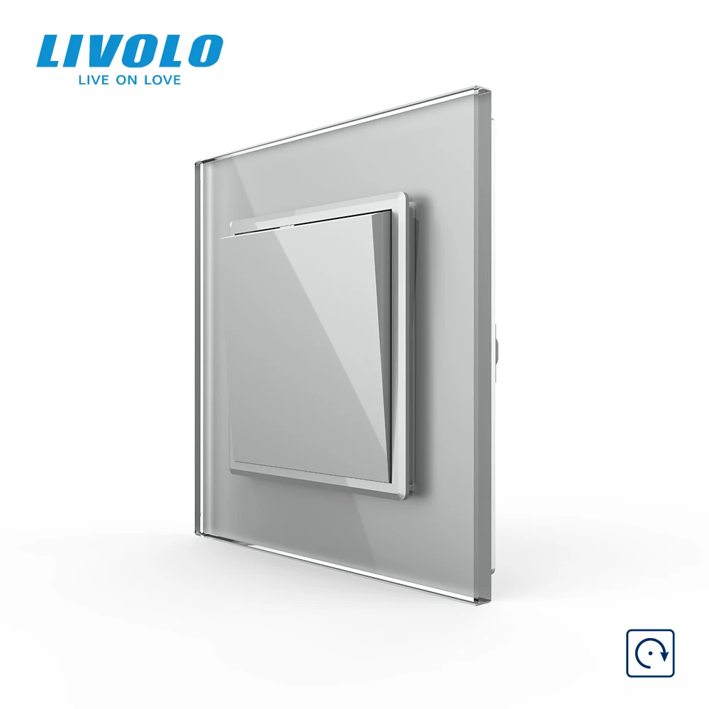 Livolo от производителя стандарт ЕС роскошная панель из хрустального стекла 4 цвета