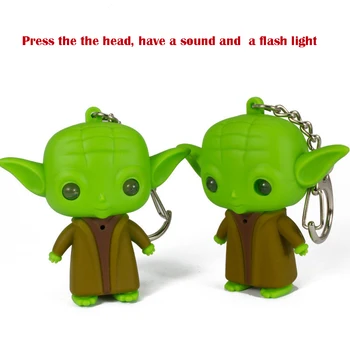 

Cute Baby Yoda Figure Keychain Women and Men Key Chain Cute Anime Star Wars Cartoon for Kids Fashion Key Ring Jewelry Gift
