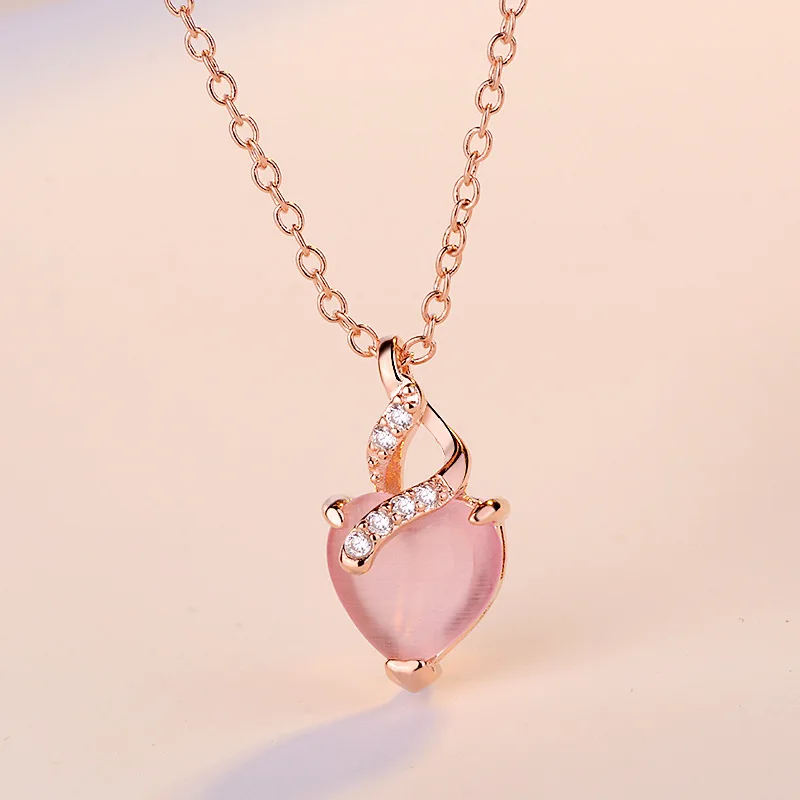 Rose Quartz Pendant Necklace 
