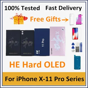 

100% Tested LCD Pantalla For iPhone X XS LCD Screen Touch Screen Digitizer Assembly For iPhone XS MAX 11 Pro Hard OLED Display