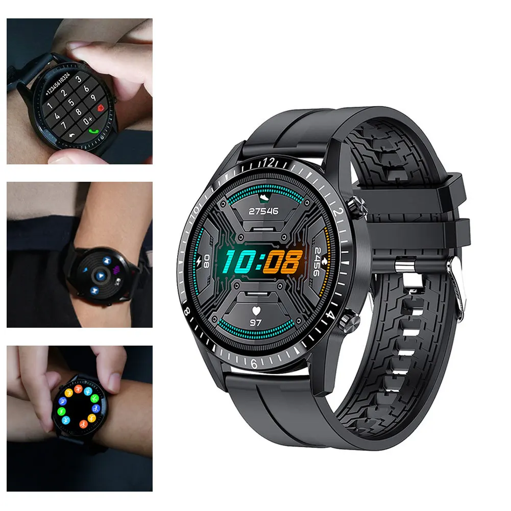 Tela de Toque Completa à Prova Fitness para Telefone Relógio Inteligente Masculino Dmultiple Água Vários Esportes Rastreador Smartver Monitor Freqüência Cardíaca 17 à prova dmultiple água vários esportes relógio