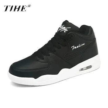 

2019 Women Men Basketball Shoes Air Cushioning Sneakers High Top Gym Sport Shoes Male High Quality Trainers Plus Size 36-45