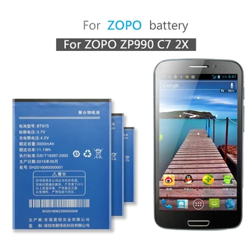 

BT97S Mobile Phone Battery For ZOPO 990 ZP990 C7 2X Replacement Battery 3000mAh