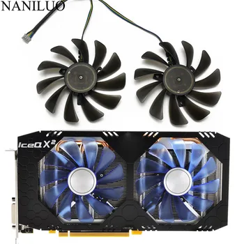 

2PCS/lot 95MM FDC10U12S9-C CF1010U12S Replace For HIS AMD Radeon RX 580 590 RX580 RX590 IceQX2 Turbo Graphics Card Cooling Fan