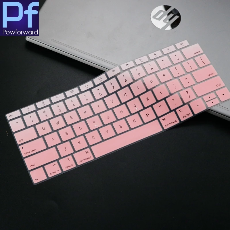fadepink Силиконовый чехол для клавиатуры MacBook Air 13 дюймов релиз A1932 Touch ID водонепроницаемый пыленепроницаемый защитный чехол - Цвет: fadepink