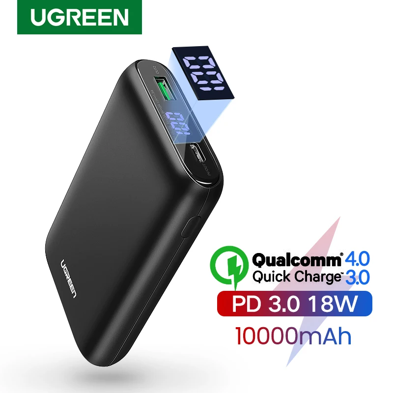 Ugreen Power Bank 10000 мАч Быстрая зарядка 4,0 3,0 QC3.0 внешняя Мобильная батарея быстрое PD зарядное устройство для iPhone 11 8 Xs Mini Powerbank Ugreen Power Bank 10000 мАч Быстрая зарядка 4,0 3,0 QC3.0 внешняя Мобильная батарея быстрое PD зарядное устройство для iPhone 11 8 Xs Mini Powerbank