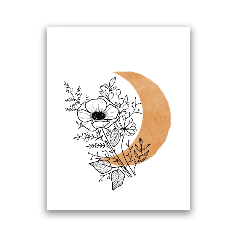 Terracotta-Sun-and-Moon-Boho-Abstract-Canvas-Painting-Wall-Art-Posters-Eucalyptus-Flower-Plants-Line-Art (5)