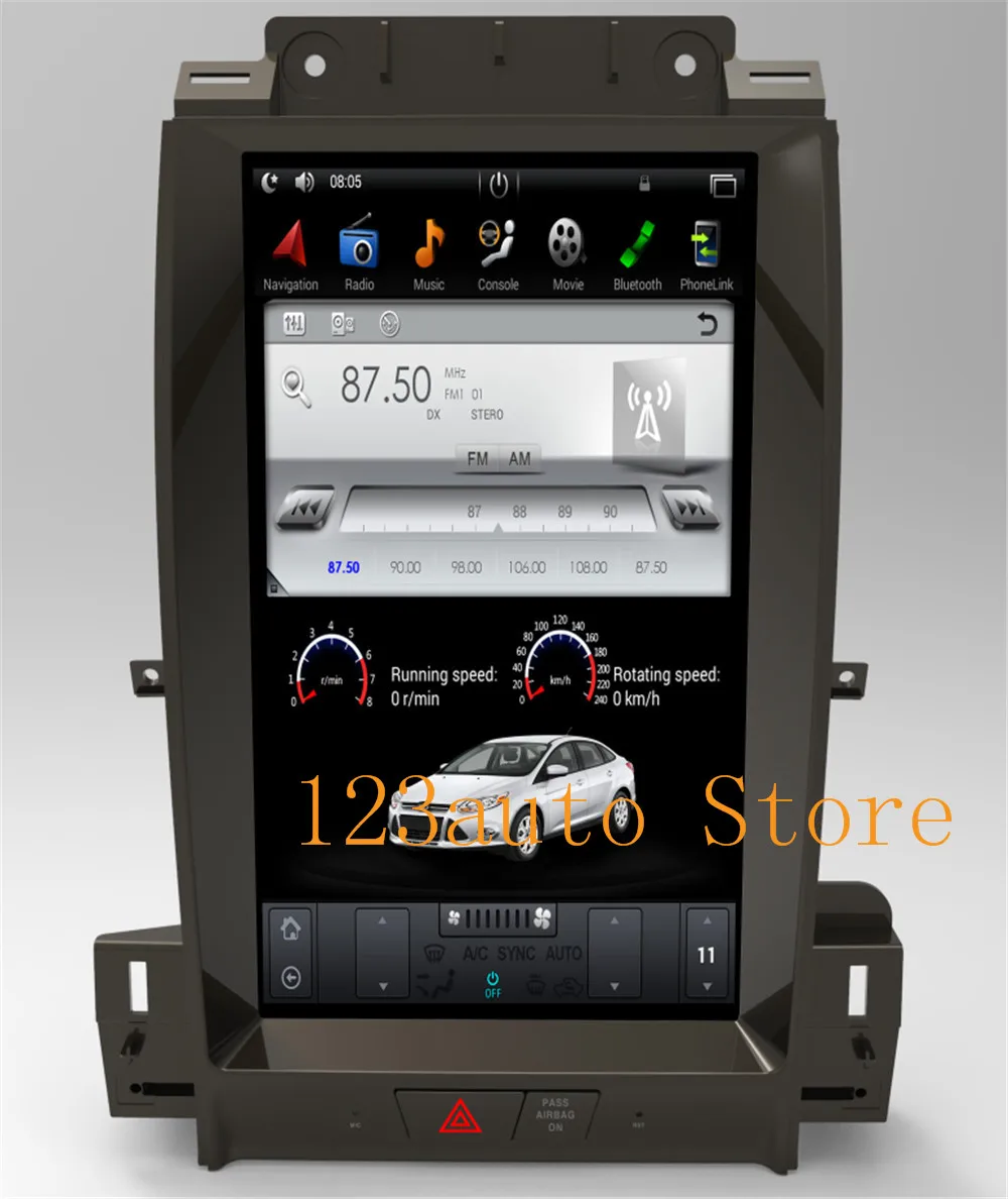 Автомобильный DVD плеер 13 3 ''с вертикальным экраном в стиле Tesla Android 9 0 GPS