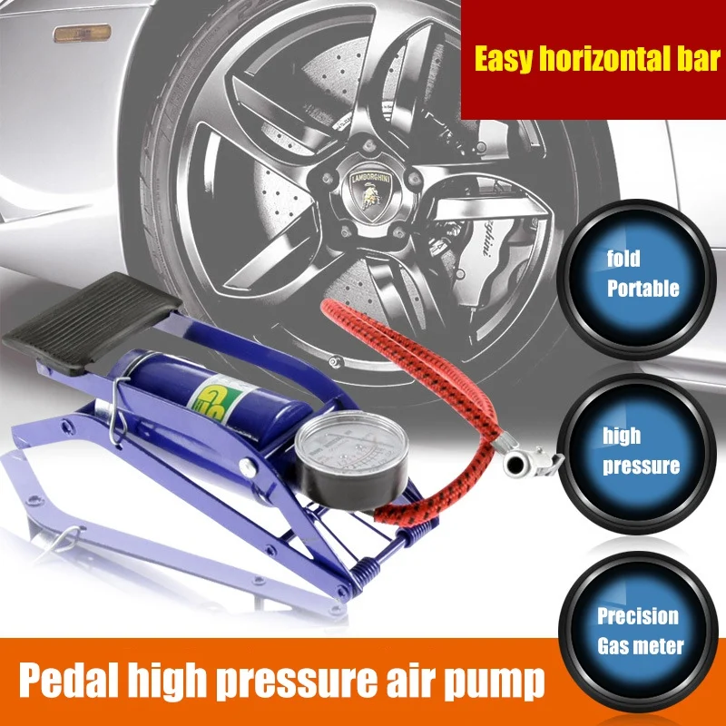 

Car Inflate Pump Foot Pedal Type High Pressure Air Pump Mini Portable Inflator Machine for Car Motorcycle Bike Toys