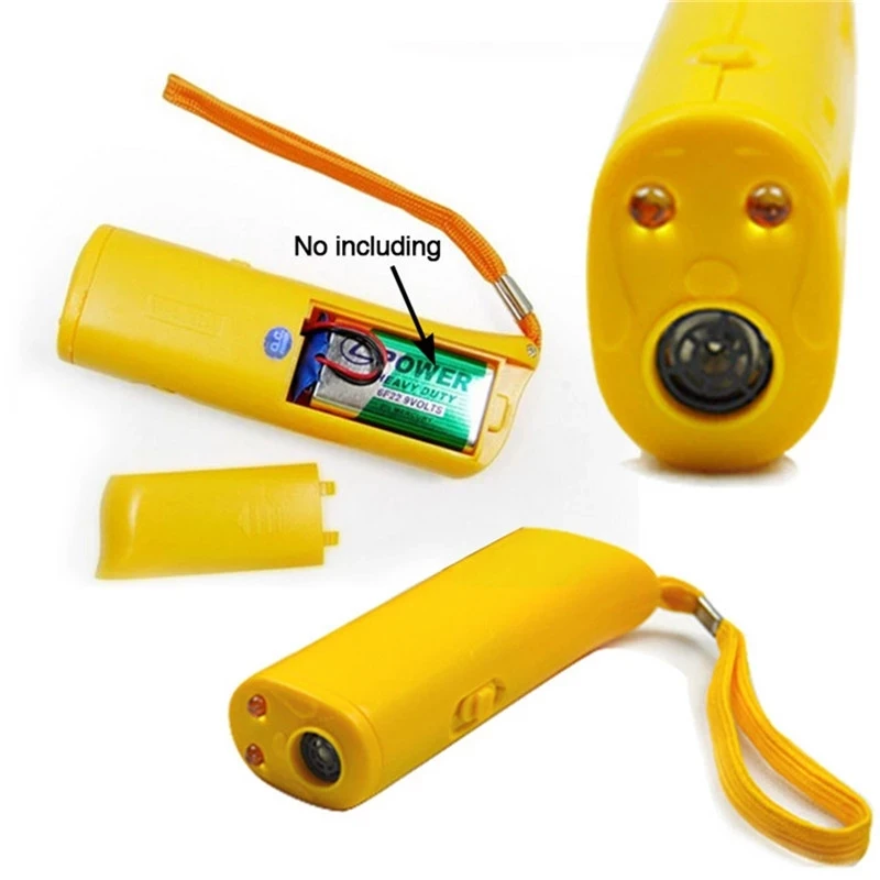 Pet Dog Repeller Anti Barking Stop Bark Training Device Trainer LED Ultrasonic 3 in 1 Anti Barking Stop Bark Dog Training Device_voghion.com