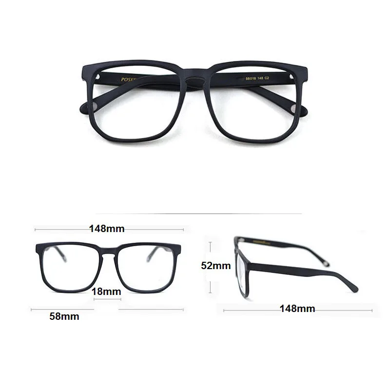Vazrobe 148 мм негабаритных деревянных зерен ацетатные очки для мужчин и женщин оправы для очков для мужчин и женщин большие очки по рецепту Близорукость