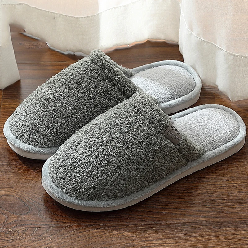 US $10.77 Large Size 4347 Women Fur Slippers Casual Solid Suede Beautiful Winter Slippers Women Memory Foam Home Shoes Woman