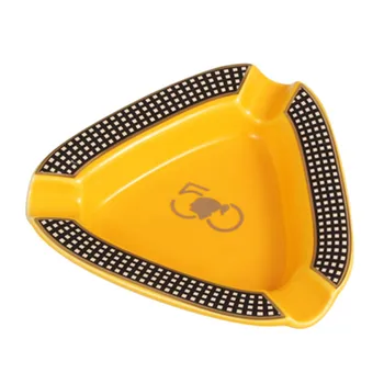 

Cigar Gadgets Ceramic Cigar Ashtray Single Cigar Holder Round Ash Slot 4 Colors Yellow Tobacco Cigarette Ashtray Gift Box A1527