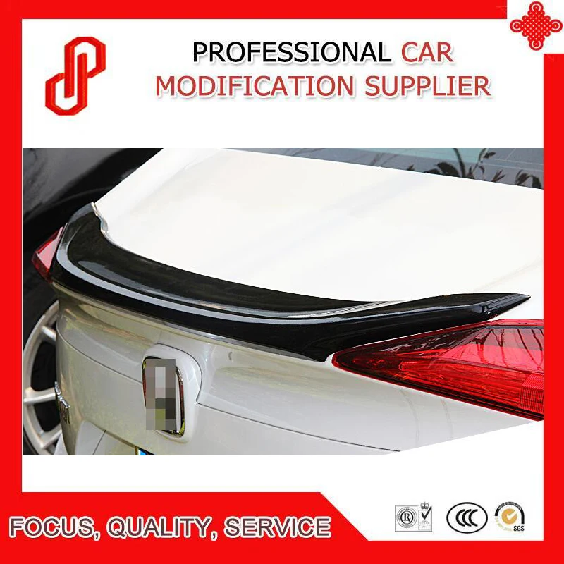 

Hot sale ABS primer black white red color car rear trunk lip spoiler for Civic spoiler 2016 2017