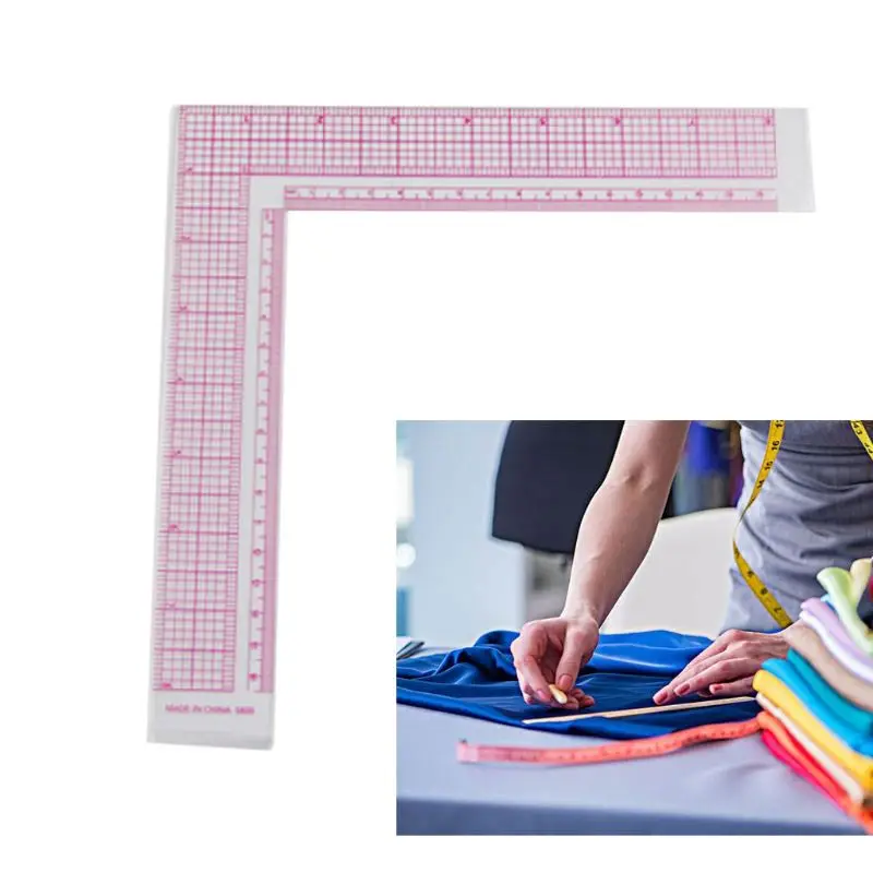 

L Special Ruler for Clothing Design 5808 Built-in Scale DIY Sewing Measure Tool 831F