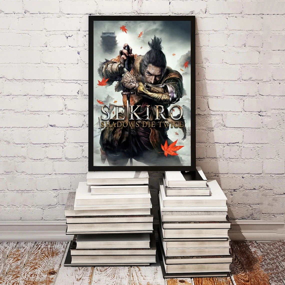 Sekiro video game poster pc, ps4, exclusivo rpg rpg jogo lona