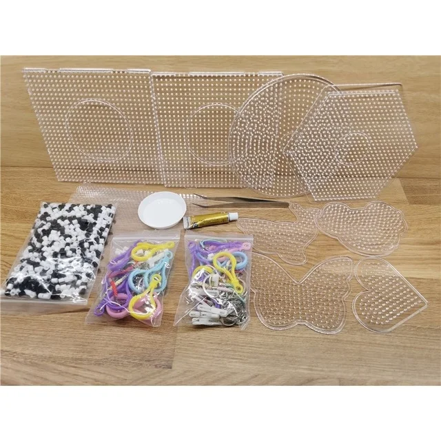 Perler Beads Kit 5mm/2.6mm Hama beads Whole Set with Pegboard and Iron 3D Puzzle DIY Toy Kids Creative Handmade Craft Toy Gift 5