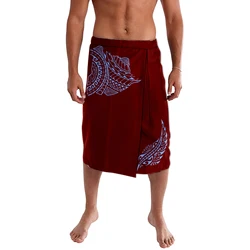 2021 New Polynesian Tattoo ie faitaga Cozy Brown White Personality Aboriginal Half Skirt Custom On Demand