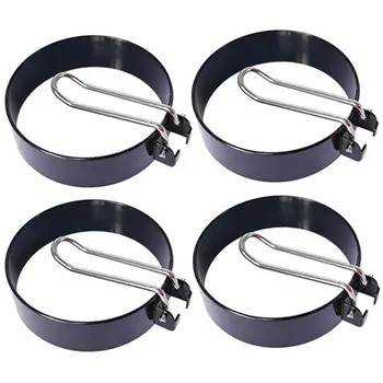 

4pcs Egg Maker Molds Egg Ring Round Egg Omelet Round Egg Pancake Maker Mold Frier Silicone Mould Food Grade Household