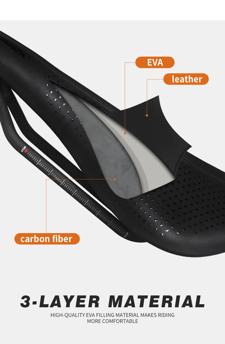 TOSEEK SL-ZERO Bicycle Carbon Saddle 7x7mm Carbon Bow Mountain Road Bike EVA Bicycle Seat 140g Ultralight Cycling Bicycle Parts