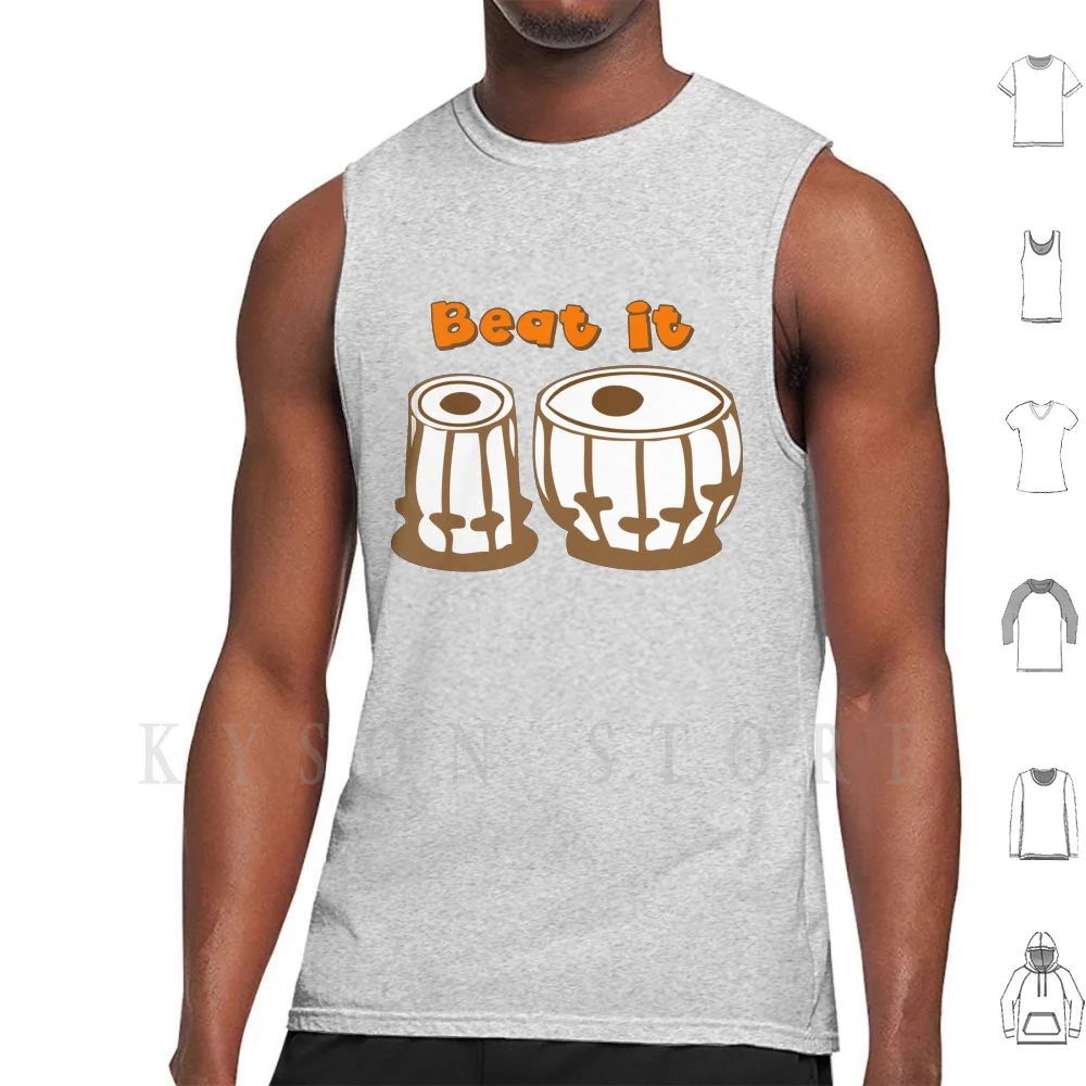 Tabla Drum Beat It Tank Tops chaleco 100% algodón Tablas Drums Namaste Yoga Om indio Yogi Yogini Shanti Aum