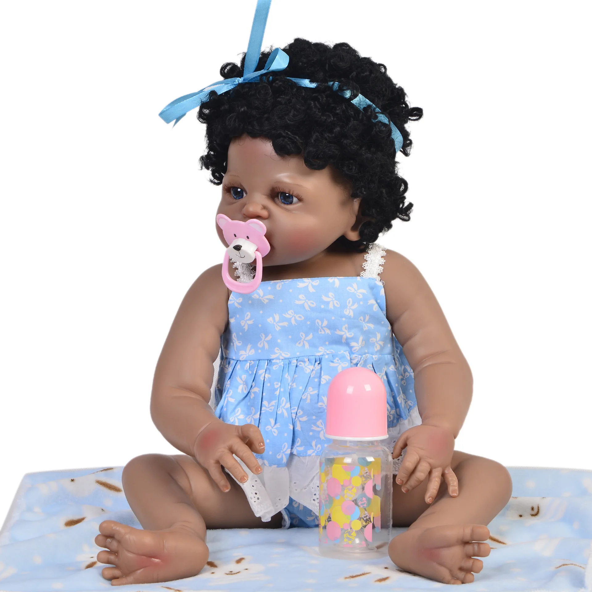 

Keiumi 23-Inch Full Rubber GIRL'S Indian Model Infant Reborn Baby Doll New Products Non-toxic Environmentally Friendly Safe