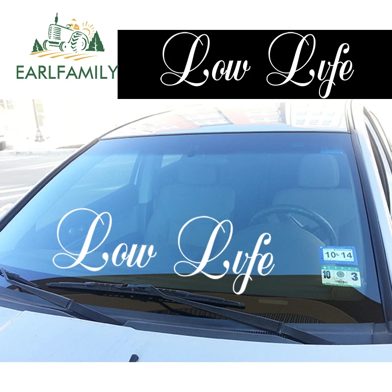 EARLFAMILY 58 см x 19 7 низкая жизнь переднее ветровое стекло баннер JDM Автомобильная