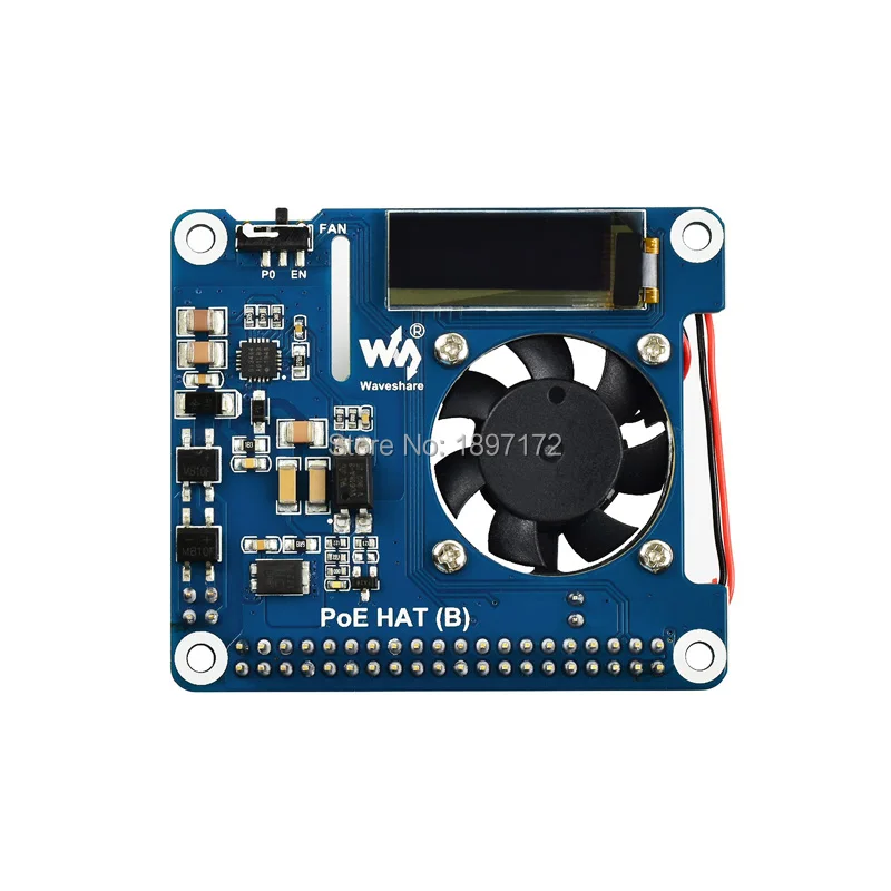

Raspberry Pi Power over Ethernet HAT (B) для Raspberry Pi 3B +/4B и 802.3af PoE network