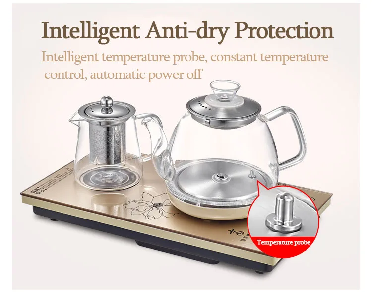 1350W Automatic on The Kettle Steaming Teapot Electric Kettle Waterless Column Bottom Into The Kettle Electric Kettle Tea