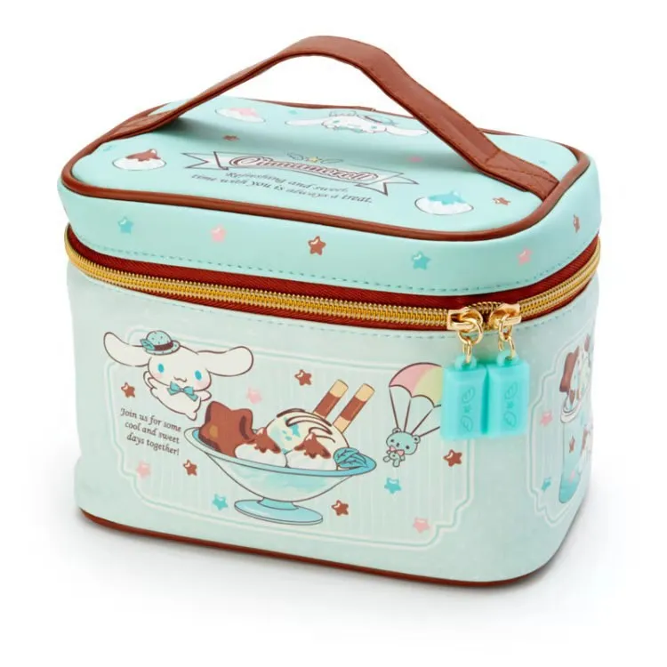 

Cute Cartoon Cinnamoroll Chocolate Blue Makeup Bag PU Leather Cosmetic Box Travel Organizer Beauty Case Storage Toiletry Bags