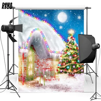 

DAWNKNOW Christmas Tree Vinyl Photography Background For Newborn Snowflake Photo Shoot Backdrop For Christmas Photo Studio L897