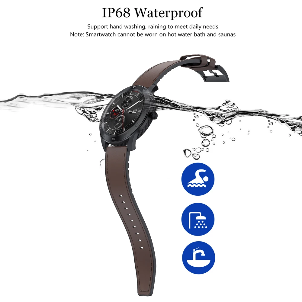 696 DT98 Smart Watch IP68 Waterproof 1.3 Full Round HD Screen ECG Detection Changeable Smartwatch 4G Reloj Smart Bracelet KSR909