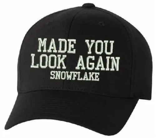 

Made You Look Again Snowflake Trump Hat MAGA Black or Red Hat TRUMP, PRINTED CAPS , PRINTING