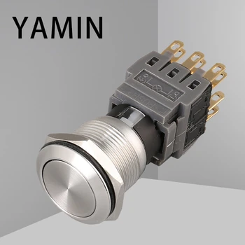 

22mm Metal Push Button Switch Multi-control Stainless Steel Waterproof UP67 IK10 Self-reset Latching Fixed
