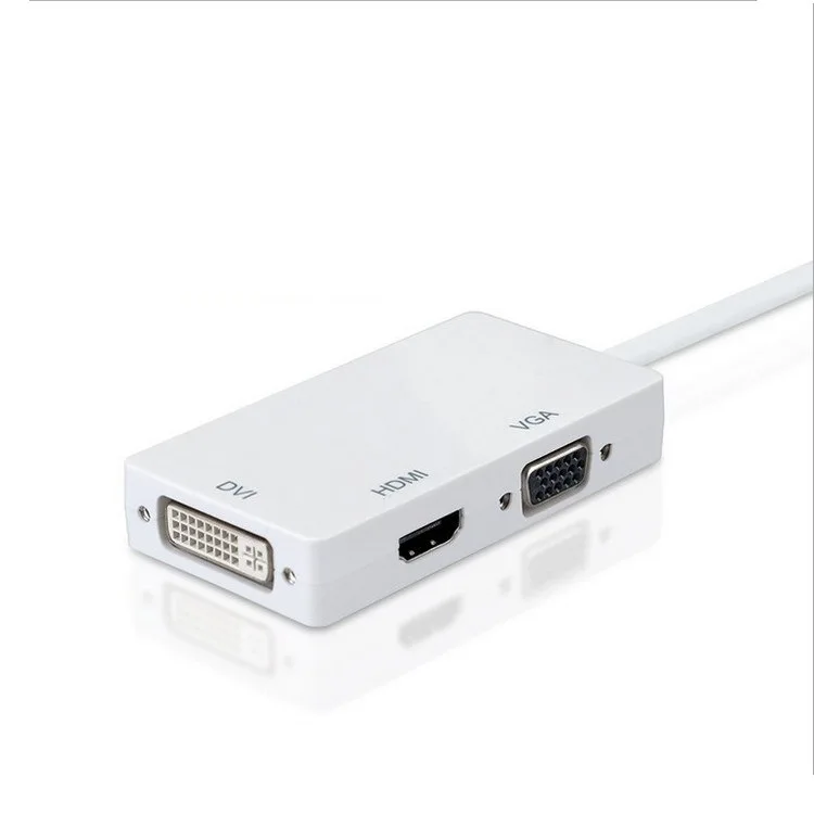 Мини DP к HDMI VGA DVI три в одном адаптер кабель Lightning ноутбук мини DP преобразования