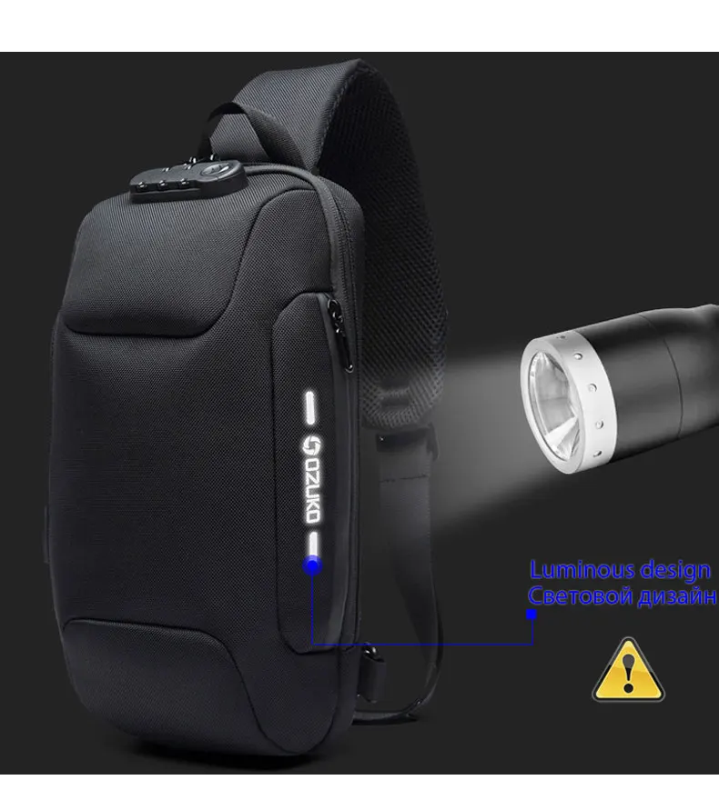 Многофункциональная сумка-мессенджер USB-borstzak voor herenmuжская Сумка водонепроницаемая Большая вместительная грудь bagriistas op korte afstand