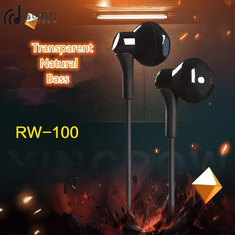 YINCROW RW100 HiFi Басс наушники Половина в ухе наушники проводные 3,5 мм Gaming headset RW919 RW777 X6 P1 DT6 PT15 PT25 MS16 DT8 ZST T2