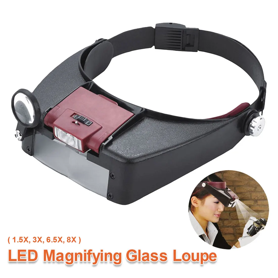 LED Head mounted Watch Maintenance Magnifying Glasses For Reading Optivisor Magnifying Glass Loupes Jewelry Watch Repair Tool|Magnifiers| - AliExpress