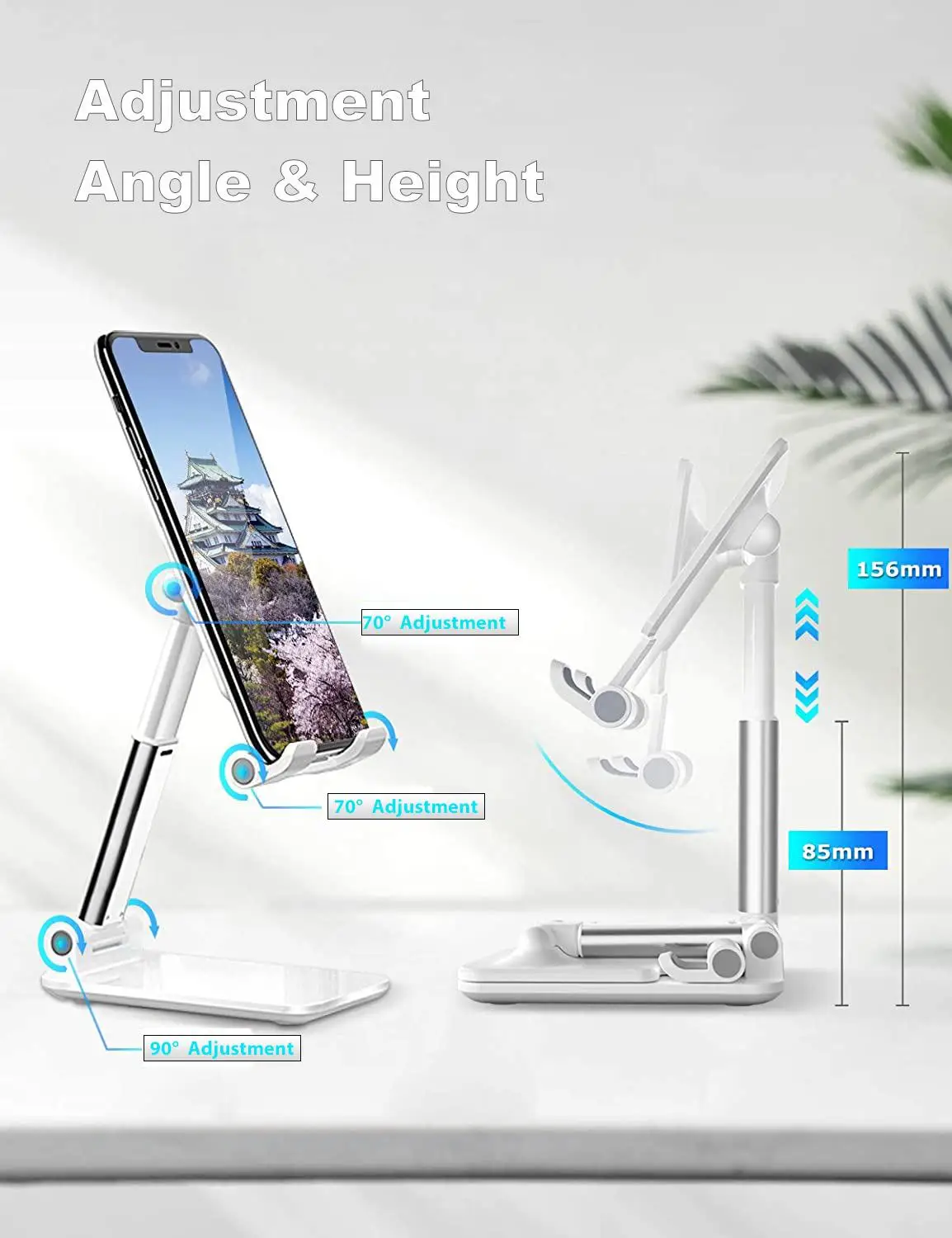 Регулируемый держатель для телефона мобильного складная подставка планшета