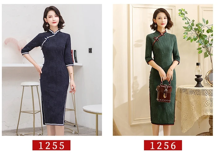 Осень сплит хлопок и лен cheongsam Китайский Старый Шанхай Улучшенный ретро тонкий похудение темперамент Чонсам ежедневно платье
