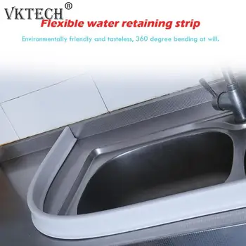 

Kitchen Bathroom Water Stopper Flood Barrier Silicone Water Blocker Dry and Wet Separation Waterproof Strip Water Barriers