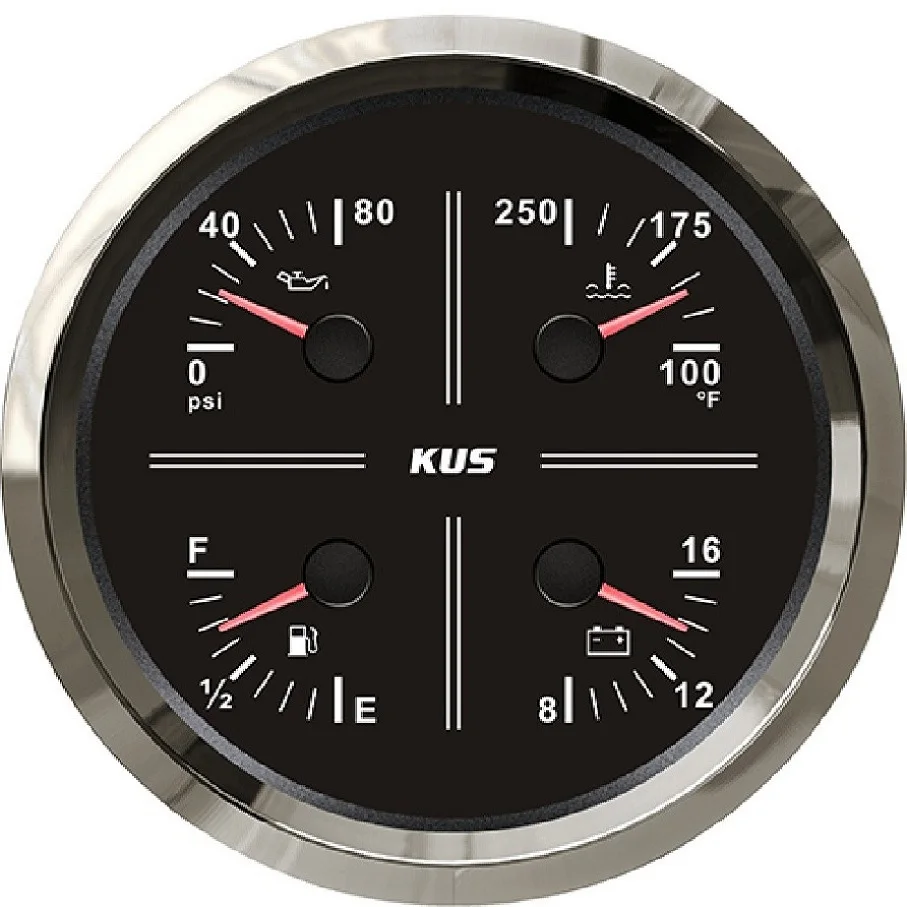 KUS 110mm 4 in 1 Multifunctional Gauge Oil Pressure Fuel Level Water Temp 12V Voltmeter For Auto Marine With Backlight
KUS 110mm 4 in 1 Multifunctional Gauge Oil Pressure Fuel Level Water Temp 12V Voltmeter For Auto Marine With Backlight