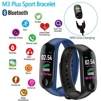 

Smart watch Sport Fitness Activiteit Hartslag GPS track record Bloeddruk polsband band Stappenteller for IOS and Android