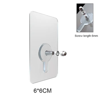 

10pcs/pack Wall Mounted Home Strong Thickened Traceless Sticker Punch Free Large Bearing No Hole Hook Screws Hanger Easy Install