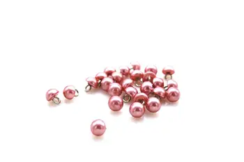 

Sewing buttons 50pcs 9mm light red half pearl shank button